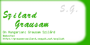 szilard grausam business card